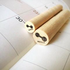 ジム・トレーニング・筋トレのアイコンはんこ（大）　【スケジュールスタンプ】
