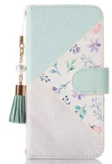 【特価セール】[SO-41A II II II 10 10 10 (Xperia / / 全面保護 軽量 耐衝撃 財布型 マグネット付き スタンド機能付き ストラップ付き SOV43] タッセル な チャーム カード収納 シルク カバー手帳型ケース可愛い花柄【