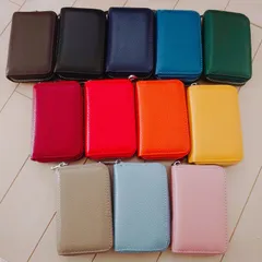 セール☆牛本革ミニ財布 レザー 本革 小銭入れ カードケース 新品未使用 母の日 男女兼用