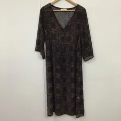 grove グローブ ワンピース ロングスカート 768-33300 Vネック シアー 前開き 七分袖のサムネイル