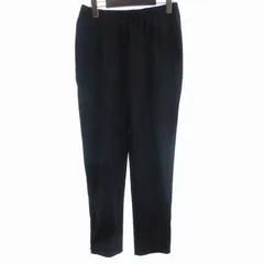 ステラマッカートニー STELLA McCARTNEY パンツ スラックス ロング テーパード ストライプ 裾ジップ ウール 黒 ブラック 40 ☆AA★ ■GY19のサムネイル