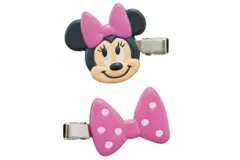 スケ 【ディズニーキャラクター】ダイカット前髪クリップ2P【ミニーマウス】【ディズニー】【映画】【アニメ】【髪留め】【ヘアピン】【ピン】【クリップ】【ヘアアクセサリー】【子供】【キッズ】【2個セット】【2個入り】【雑貨】【グッズ】【かわいい】