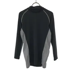 BODY-TOUGHNESS ボディタフネス 長袖 バックハイネック シャツ M ブラック トレーニング 冷感・消臭パワーストレッチ メンズ 古着