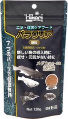 キョーリン エラ・体表ケア用配合飼料 パラクリア 顆粒 120ｇ 緩慢沈下 粒サイズ：0.21～0.37mm