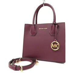 OI25137r 極美品 MICHAEL KORS マイケルコース MERCER マーサー 2WAY ハンドバッグ ショルダーバッグ ミニ レザー 紫 パープル