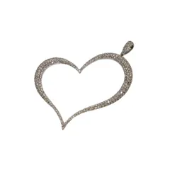 K18WG オープンハート ペンダントトップ D3.43ct レディース【新品】(JD-61409)