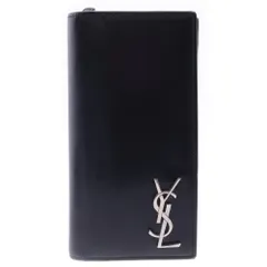 SAINT LAURENT PARIS (サンローランパリ) カサンドラ レザーウォレット ロング 二つ折り長財布 ブラック 529981