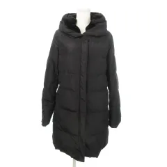 最終価格！ユナイテッドアローズネイビー ファー付きダウンジャケット フェイクファー フーデッド ショートダウンジャケット ＜A DAY