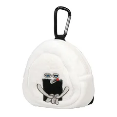 パンどろぼう ミニリュック型ポーチ （おにぎりぼうや）あたらしいじぶん ぬいぐるみポーチ カラビナ付き 小物入れ