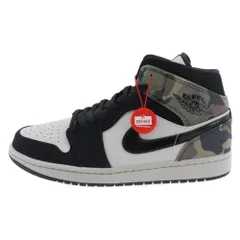 NIKE (ナイキ) AIR JORDAN 1 MID CAMO CW5490-001 エアジョーダン1 ミッド カモ ミッドカットスニーカー ホワイト/カーキ US10/28cm