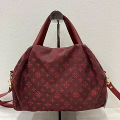359　russet　ラシット　ハンドバッグ　2way　ショルダーバッグ　レッド系　赤系　モノグラム　総柄　ナイロン　レザー　レディース