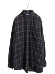 【お得なクーポン配布中!】 90s ラルフローレン チェック ボタンダウン フランネル シャツ メンズ XL オールド ポロ 長袖シャツ ネルシャツ 大きいサイズ マルチカラー