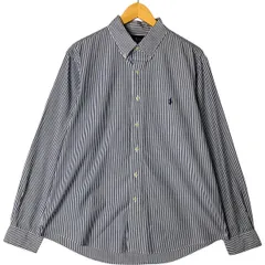 古着 ラルフローレン Ralph Lauren CUSTOM FIT 長袖 ボタンダウンストライプシャツ メンズXL相当/eaa551941
