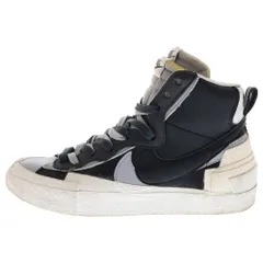 NIKE (ナイキ) ×Sacai BLAZER MID BV0072-002 サカイ ブレーザーミッド ハイカットスニーカー ホワイト/ブラック/グレーUS8.5/26.5cm