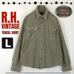 ロンハーマン ビンテージ/R.H. Vintage★RH/Ron Herman★テンセルシャツ/長袖★製品染め/ユーズド加工★サザビーリーグ★メンズL   #2505M007