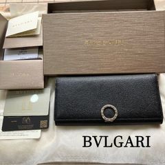 ブルガリ　BVLGARI　2つ折り　長財布　男女兼用　レザーブラック
