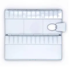 在庫処分artgear アクリル画水彩画用 アルミ水彩パレット 26穴