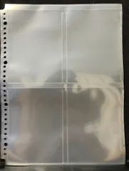 10枚 A4ワイドサイズ 4ポケット 食玩袋 パッケージ用 ファイル リフィル