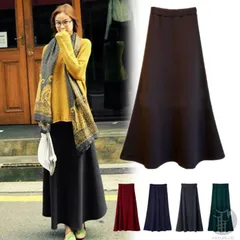 スカート ロング 秋冬 40代 50代 フレア 裏起毛 Aライン 暖か レディース コーデ ボトムスmly01