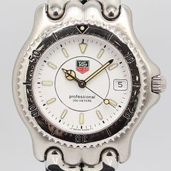 デッドストック級 稼働 良品 タグホイヤー セル  プロフェッショナル200 WG1112-K0 QZ 白文字盤 メンズ腕時計 0089100 4ERT KMR ABC 15835