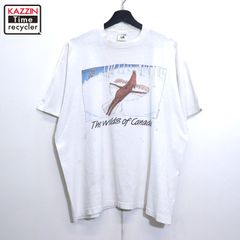 90s vintage Fruit of the Loom メッセージ アニマル 半袖Ｔシャツ メンズ 表記XLサイズ