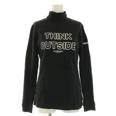 パーリーゲイツ PEARLY GATES JACK BUNNY ゴルフウェア Tシャツ カットソー 長袖 ハイネック ストレッチ ロゴ プリント 1 M 黒 ブラック /BB