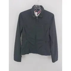 ◇ TOMMY HILFIGER トミーヒルフィガー 長袖 ジップアップ ジャケット S ブラック *  【1002797674111】