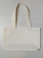 【ハンドメイド】トートバッグ 中（アイボリー）[A-043]