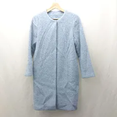◇ ⊇ Jewel Changes ジュエルチェンジズ ノーカラー 長袖 ウールコート サイズ36 ブルー レディース E  【1506190009483】のサムネイル