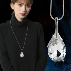 超人気　レディース　ネックレス　ペンダント　ロング　シルバー　しずく　雫　パーティー　豪華　プレゼント　豪華