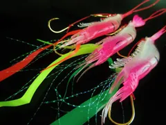 真鯛釣るなら！【シュリンプ鯛ラバ　ピンク夜光3種セット】タイラバダイワがまかつ