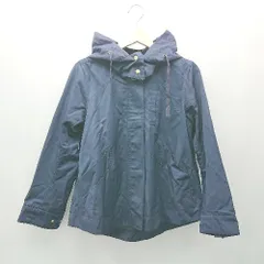 ◇ NATURAL BEAUTY BASIC フードあり 無地 シンプル カジュアル系 長袖 ジャンパー サイズS ネイビー レディース E  【1307210033545】