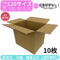 段ボール ダンボール 箱 120サイズ 10枚セット 新品 国産 梱包材 梱包資材