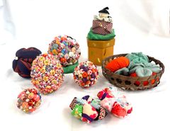 ちりめん細工 手芸品 人形 飾り 置物 まとめ 古布 縮緬 ハンドメイド