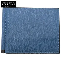 ✨良品✨ヴァレクストラ マネークリップ レザー コバルトブルー ヴァレクストラ VALEXTRA SGSR0080028 LRDWG99 二つ折り財布