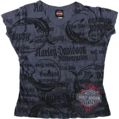古着 ハーレーダビッドソン Harley-Davidson Vネック モーターサイクル バイクTシャツ レディースXXL相当 /eaa536999 古着 ハーレーダビッドソン Harley-Davidson Vネック モーター