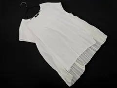 7-IDconcept. 7-IDコンセプト バックプリーツ 切替 カットソー size38/白 ■◆ レディース