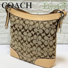 ★COACH★ コーチ ショルダーバッグ 6346 斜め掛け ライトブラウン/ベージュ キャンバス