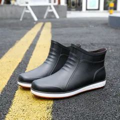 ☆ ブラック ☆ 45/27.5cm ☆ レインブーツ nabt828 レインシューズ ショート 男女兼用 晴雨兼用 レインブーツ ショートブーツ ブーツ 長靴 雨靴 ながぐつ 靴 軽量 歩きやすい メンズ レディース 防水 防雪 おしゃれ