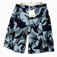 新品 定価68,000円◇KENZO ケンゾー コットン カーゴハーフパンツ カモフラ柄 迷彩 アウトドア キャンプ ゴルフ メンズ ルーマニア製のサムネイル