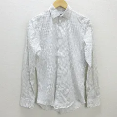 D■ザラ/ZARA MAN ドット柄 長袖シャツ【USA S】白/MENS/99【中古】