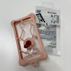 【ＧＷセール】L0016 【新品】Bone collection Smartphone case スマートフォンケース iphone 6.1-7.2インチ BubbleTie2 Lサイズ ピンク　pink