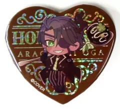 【中古】バッジ・ピンズ 荒咬オウガ 「ホロスターズ バレンタイン2022 ハート型ホログラム缶バッジ」