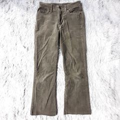 ユニクロ UNIQLO【 W58】コーデュロイパンツ グリーン カーキ系 ストレッチ 古着 カジュアル お洒落 綿
