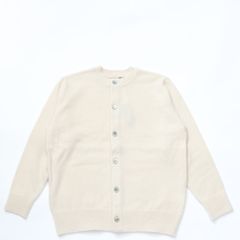 Yonetomi ヨネトミ CIRCLE KNIT CARDIGAN サークル ニット カーディガン クルーネック ウール ECRU 新品