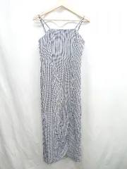 ◇ ⊂ one after another NICE CLAUP 総柄 ロング ワンピース サイズM ブラック系 レディース E  【1411280014141】