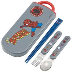 SPIDER-MAN/POP COMICS Antibacterial Dishwasher Safe Slide-Type Trio Set - Skater
