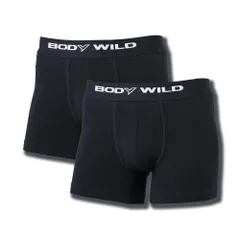 [ボディワイルド] ボクサーパンツ ボクサーブリーフ ビッグロゴ 2枚組 前あき 綿混 ベーシック BWB0802 メンズ
