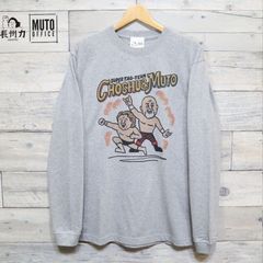 EVISU 天才バカボン ロンT ロゴ刺繍 プリント グレー コラボ グレー M 