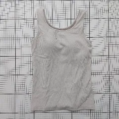 ◇ Θ GLOBAL WORK グローバルワーク リブ系 シンプル 半袖 タンクトップ サイズＭ ベージュ系 レディース E  【1508250014758】